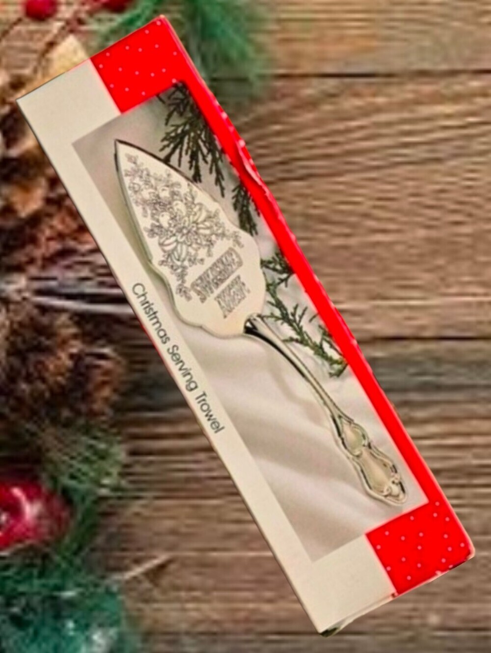 International Silver Company | Vtg 90s Silver Plated Christmas Serving Trowel